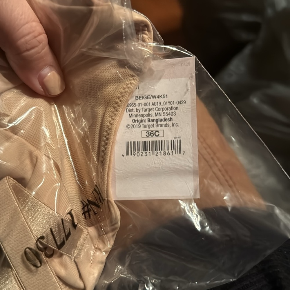 NWT • Auden™ • Women's Unlined Demi Coverage T-Shirt Bra • Beige • 36C - Picture 2 of 4